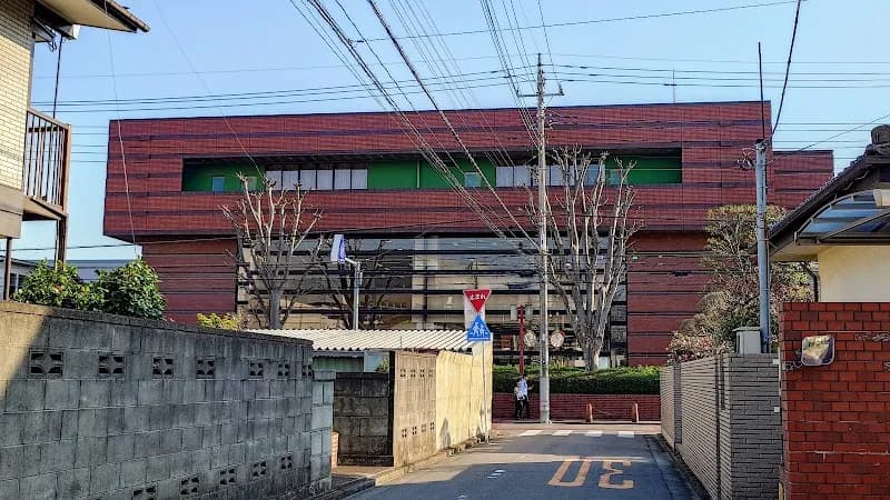 View of Kawagoe City Central Library in Kawagoe, Saitama