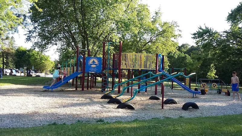 View of Keswick Beach Park in Georgina, ON