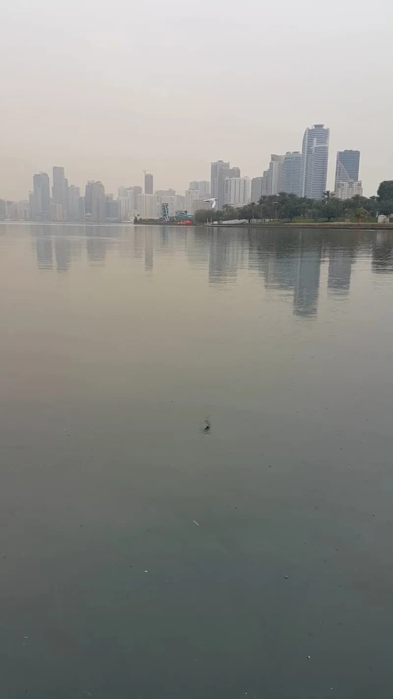 View of Khalid Lake Trail in Sharjah (Al Qasba), Dubai