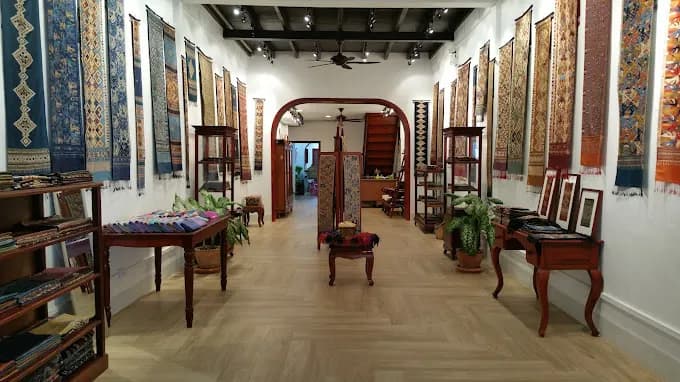 View of Khinthong Lao Silk in Luang Prabang, LP