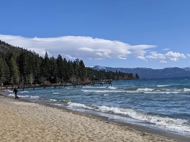 Kings Beach State Recreation Area beach in Lake Tahoe, CA