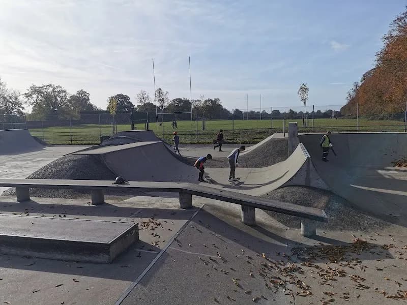 View of Kingsfield Concrete Skatepark in Kingston upon Thames, London