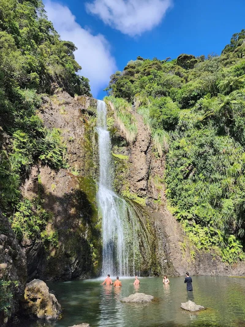 View of Kitekite Falls in Piha, AKL