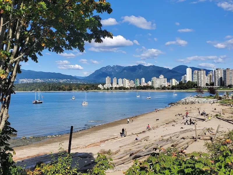 View of Kitsilano Beach Park in Vancouver, BC