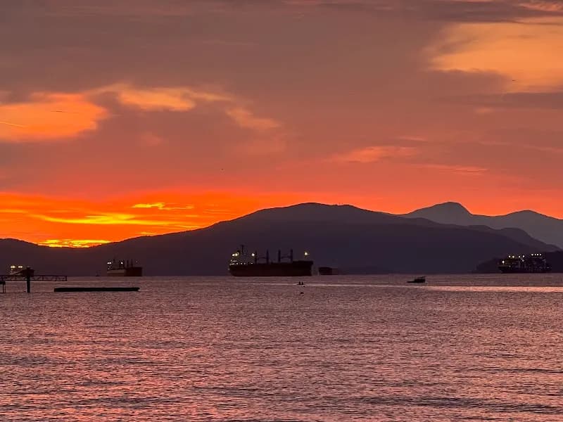 View of Kitsilano Beach Park in Vancouver, BC