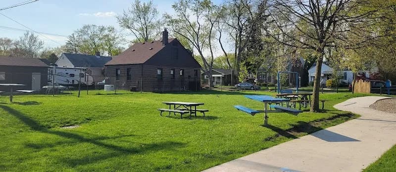 View of Kiwanis Tot Lot in Berkley, MI