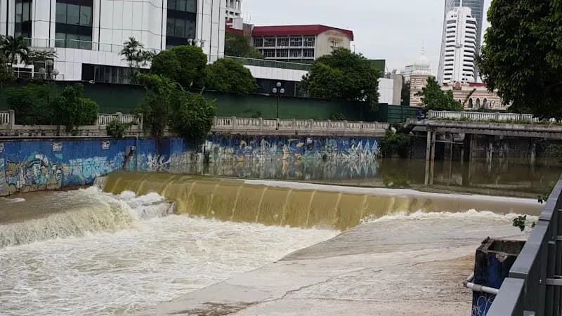 View of Klang River Waterfront Park in Klang, SG