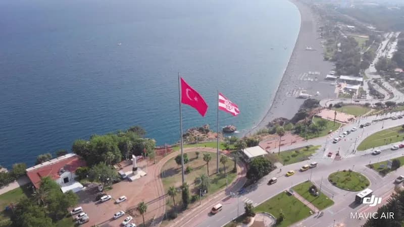 View of Konyaaltı Beaches in Antalya, ANT