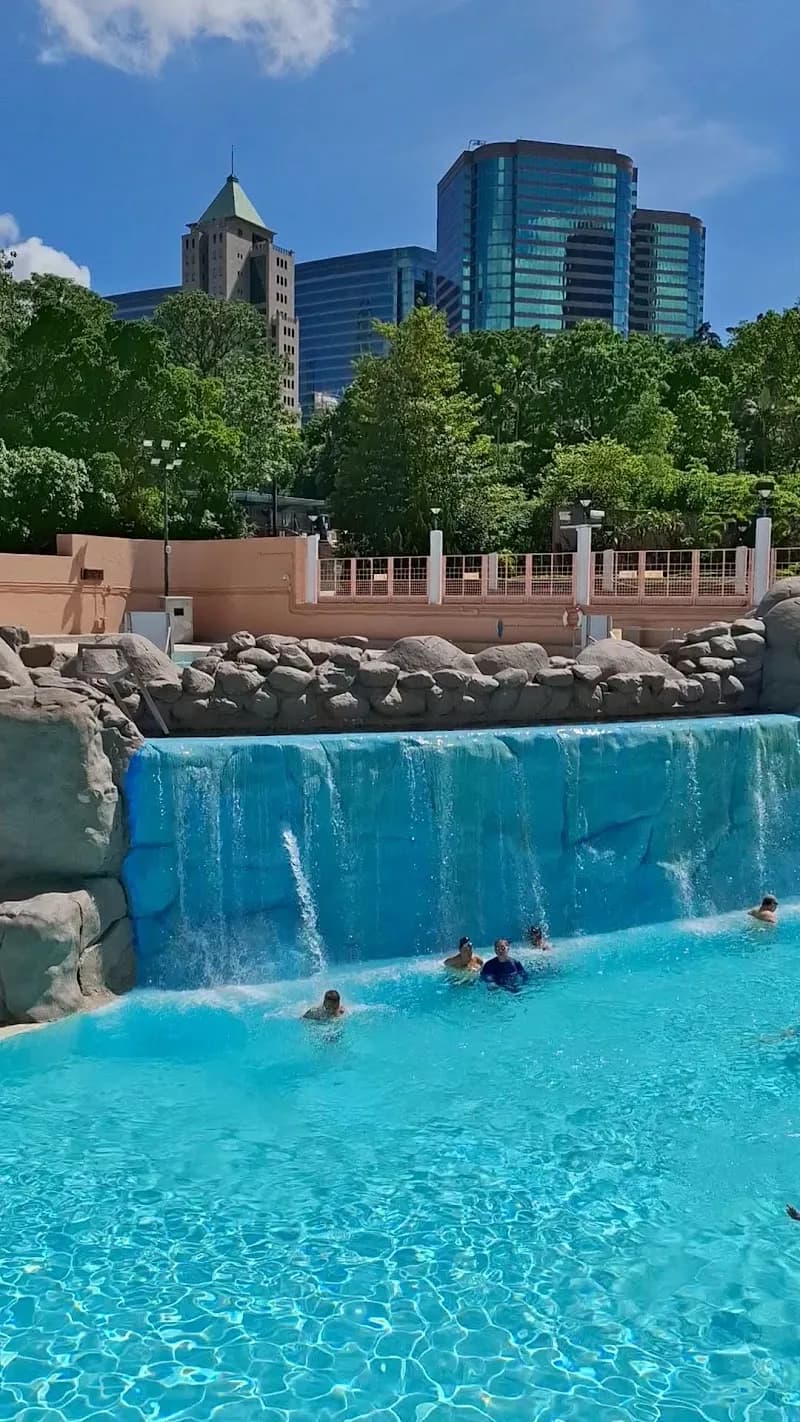View of Kowloon Park Swimming Pool in Hung Hom, HK
