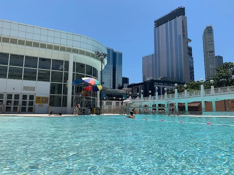 View of Kowloon Park Swimming Pool in Hung Hom, HK