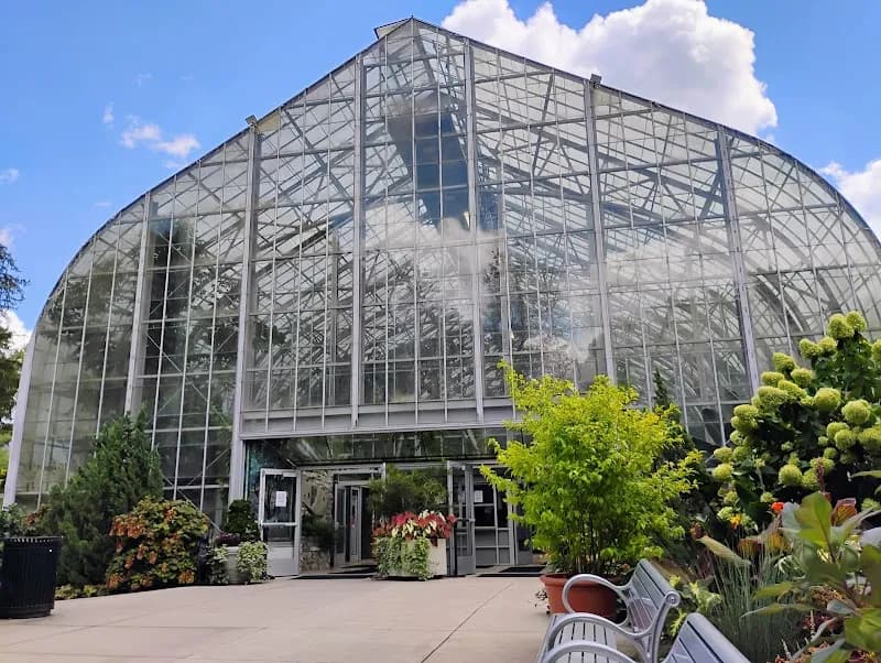 View of Krohn Conservatory in Cincinnati, OH