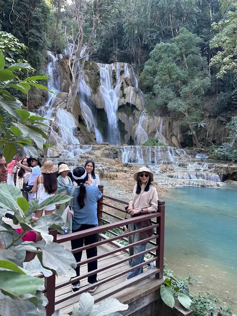 View of Kuang Si Waterfall in Luang Prabang, LP