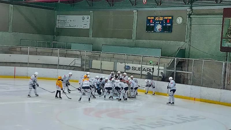 View of Kunsteisbahn KEK in Küsnacht, ZH