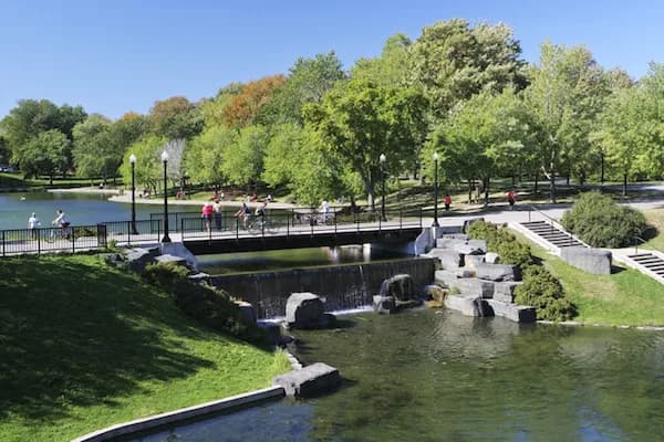 La Fontaine Park park in Montreal, QC