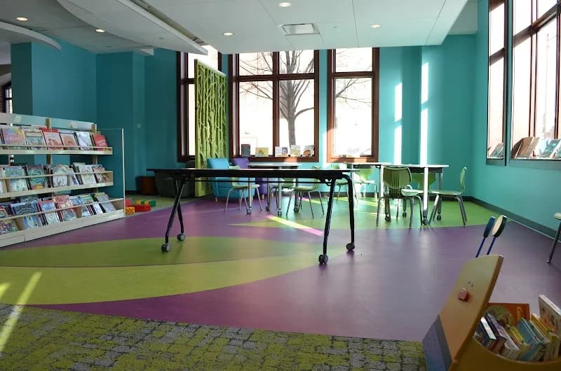 View of La Grange Public Library in La Grange, IL