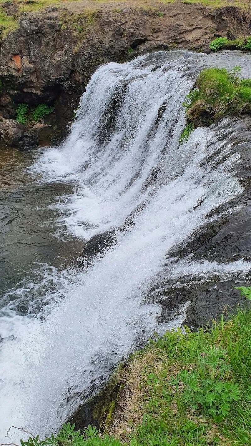 View of Álafoss Waterfall in Kópavogur, CR