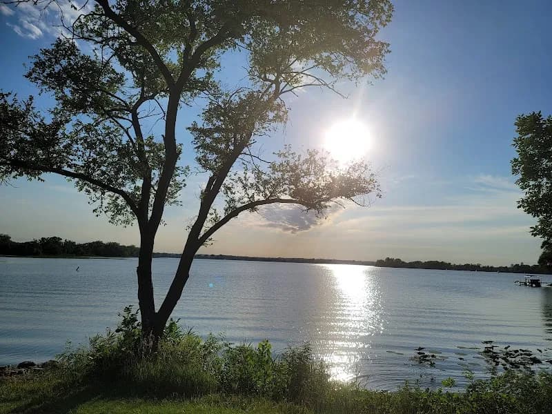 View of Lake Manawa State Park in Council Bluffs, IA
