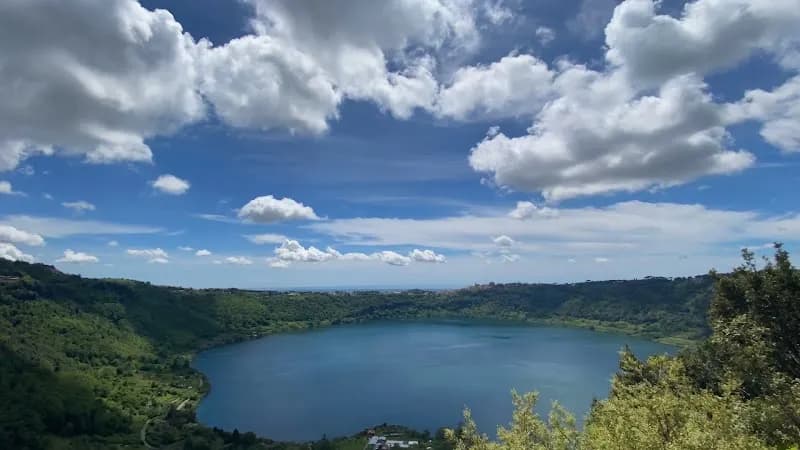 View of Lake Nemi in Castelli Romani, Lazio