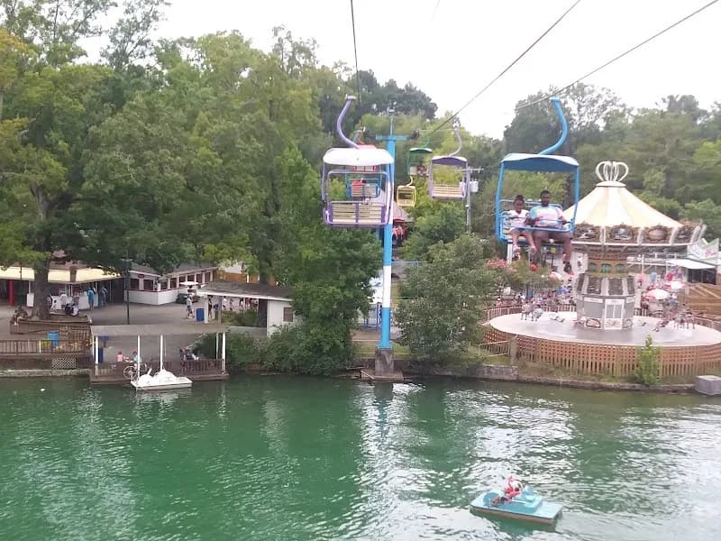 View of Lake Winnepesaukah Amusement Park in Chattanooga, TN