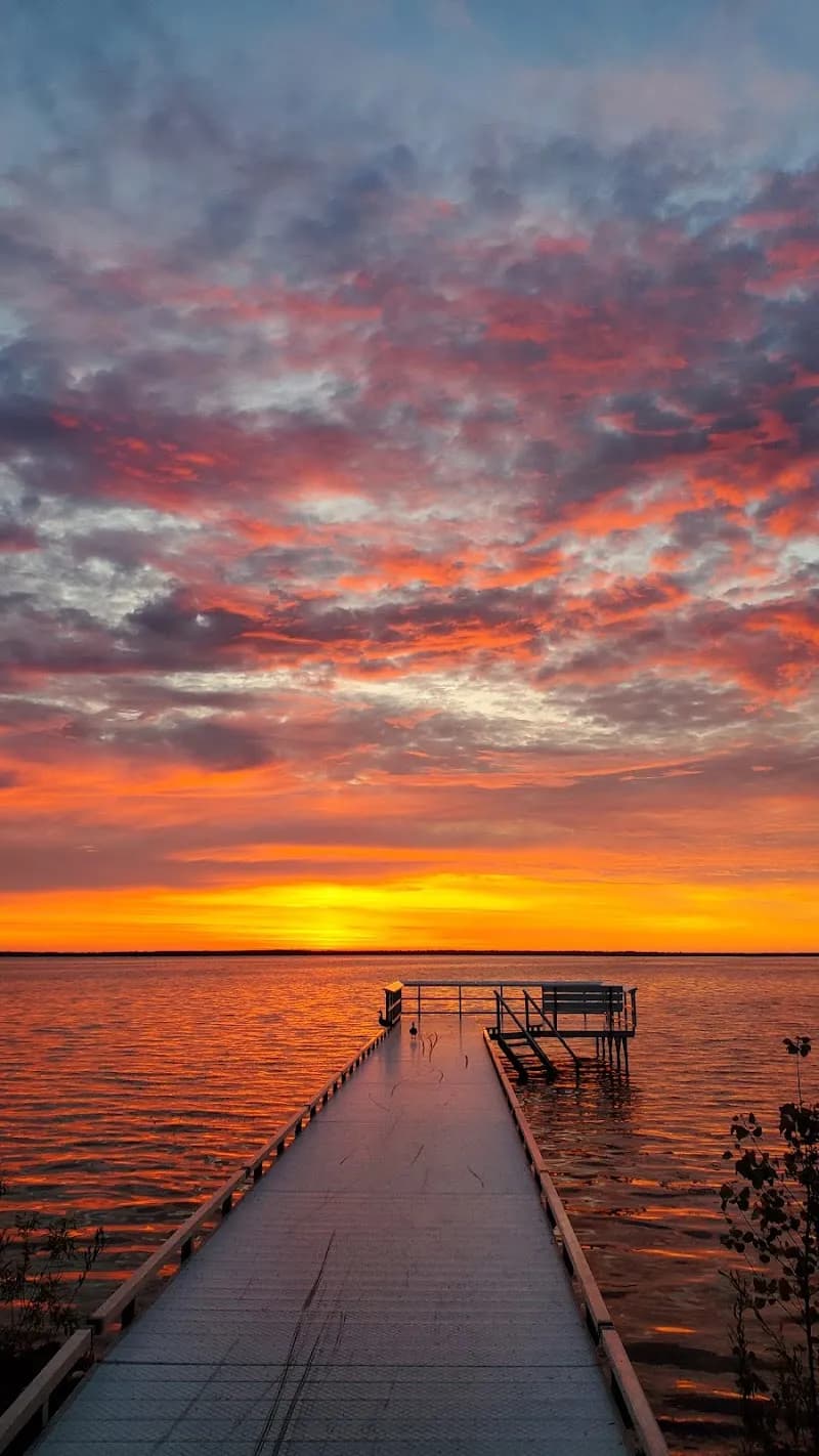 View of Lakeview Waterfront Park in Houghton Lake, MI