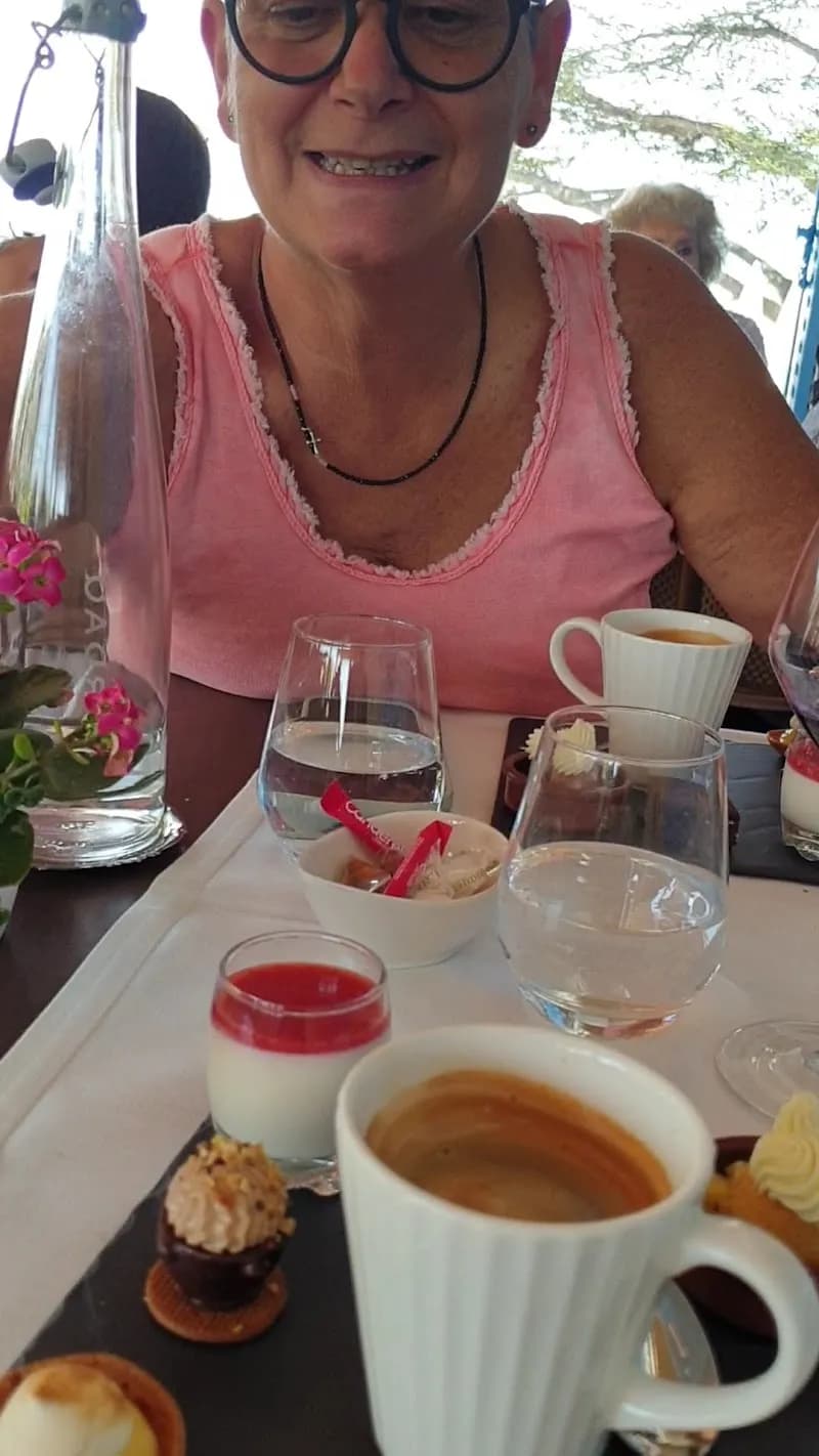 View of L'Amandier Ice Cream Shop in Mougins, PACA
