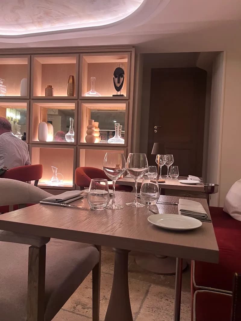 View of L'Amandier Ice Cream Shop in Mougins, PACA