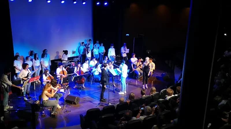 View of Landowski Public Library in Boulogne-Billancourt, IDF
