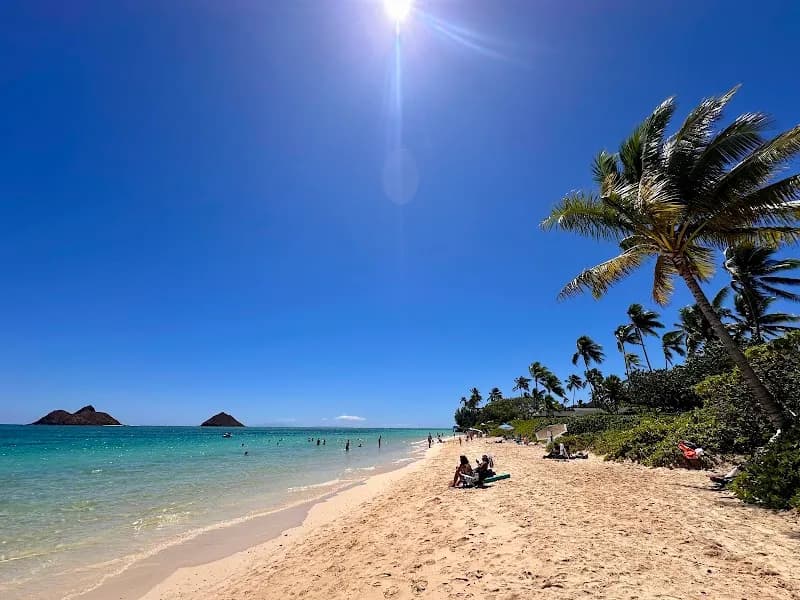 View of Lanikai Beach in Oahu, HI