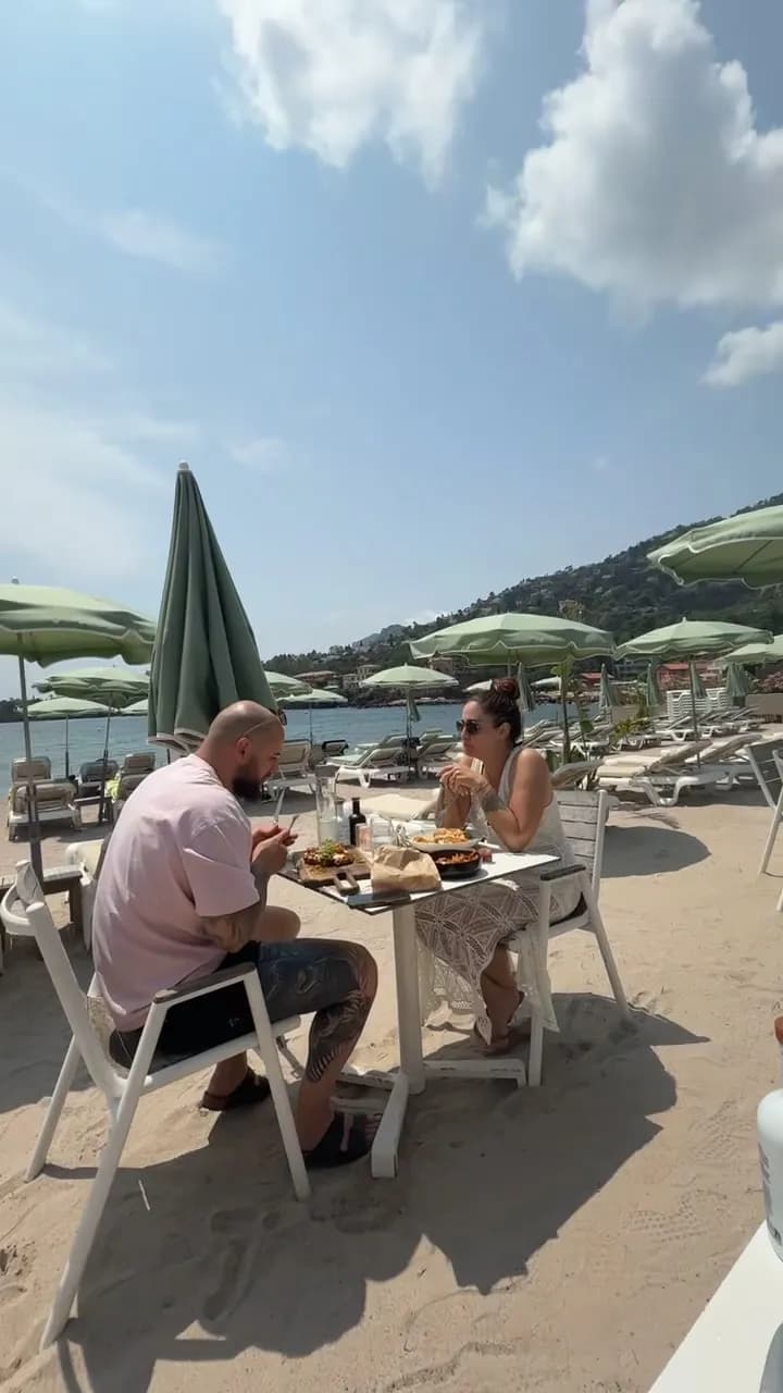 View of Le Café de la Plage in Théoule-sur-Mer, PACA