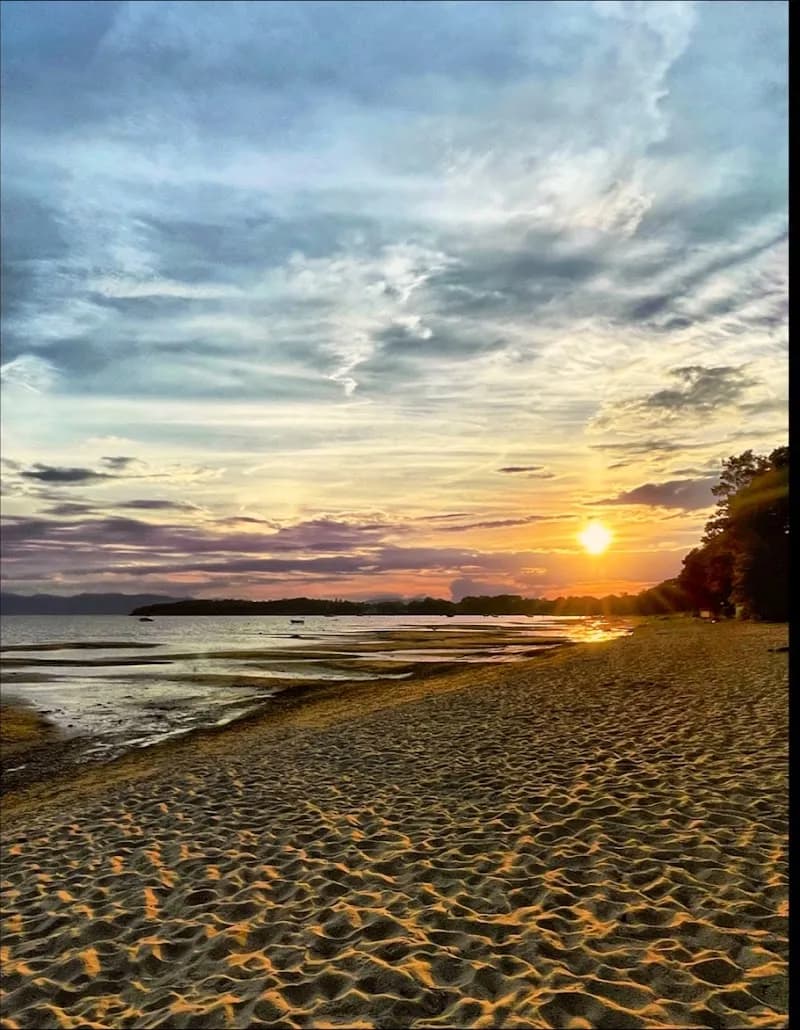View of Leddy Beach in Burlington, VT