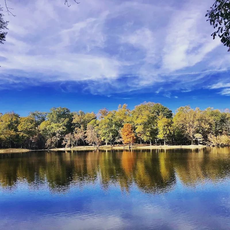 View of LeFleur's Bluff State Park Mayes Lake in Jackson, MS