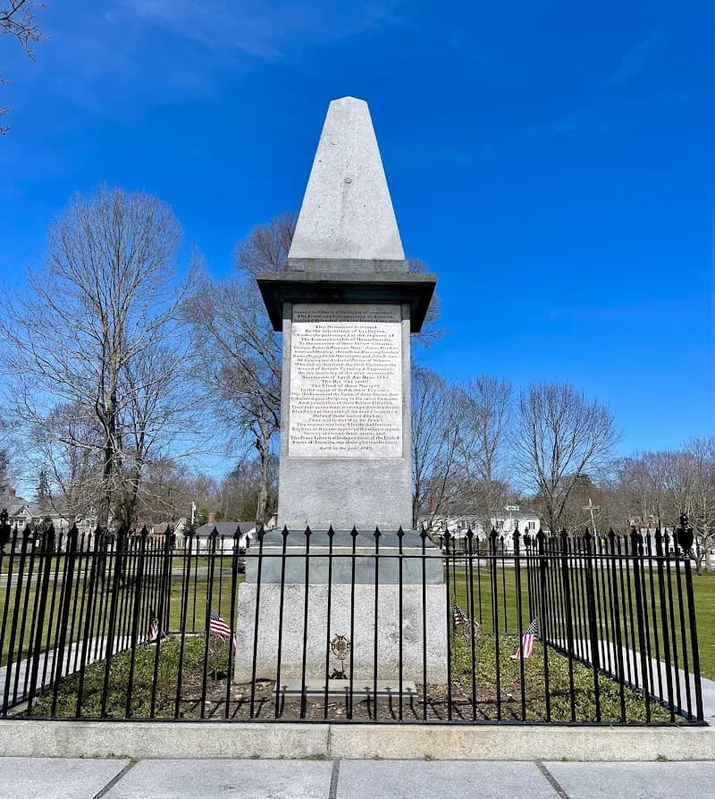 View of Lexington Battle Green in Lexington, MA