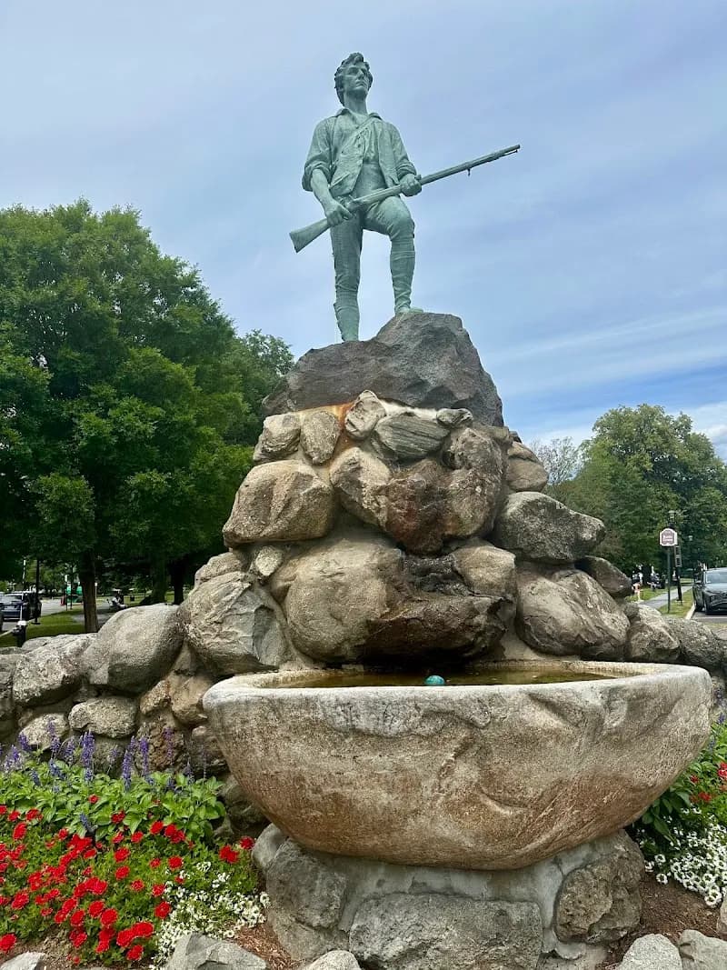 View of Lexington Battle Green in Lexington, MA