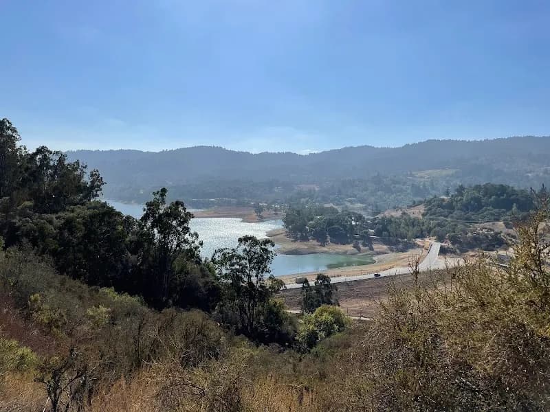 View of Lexington Reservoir in Los Gatos, CA