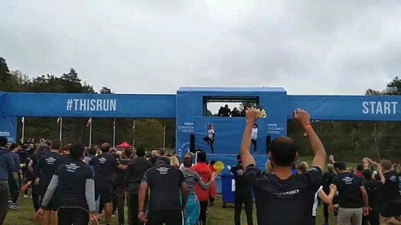 View of Lidingöloppet in Lidingö, Stockholm