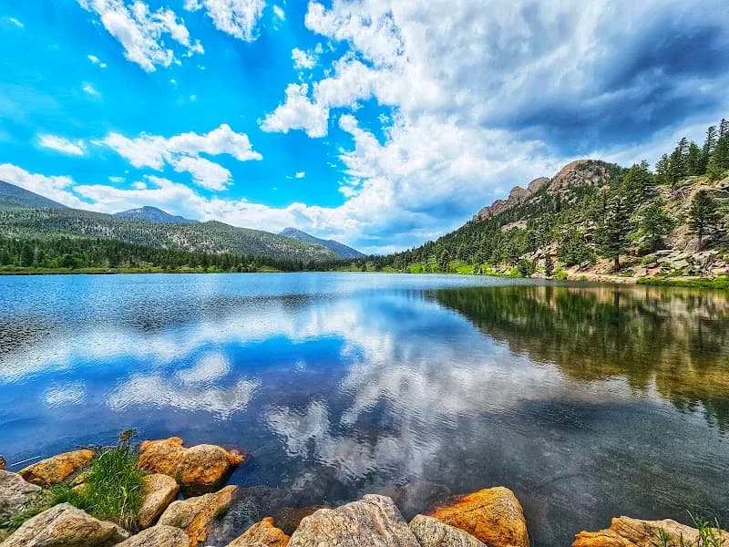 Lily Lake hiking area in Estes Park, CO