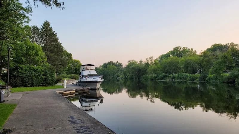 View of Lindsay Waterfront Park in Kawartha Lakes, ON