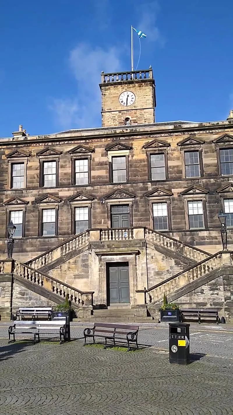 View of Linlithgow Town Hall Community Space in Linlithgow, Scotland