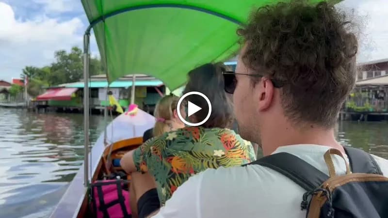 View of Local Boat Tours on Khlong Toei Canal in Khlong Toei, BKK