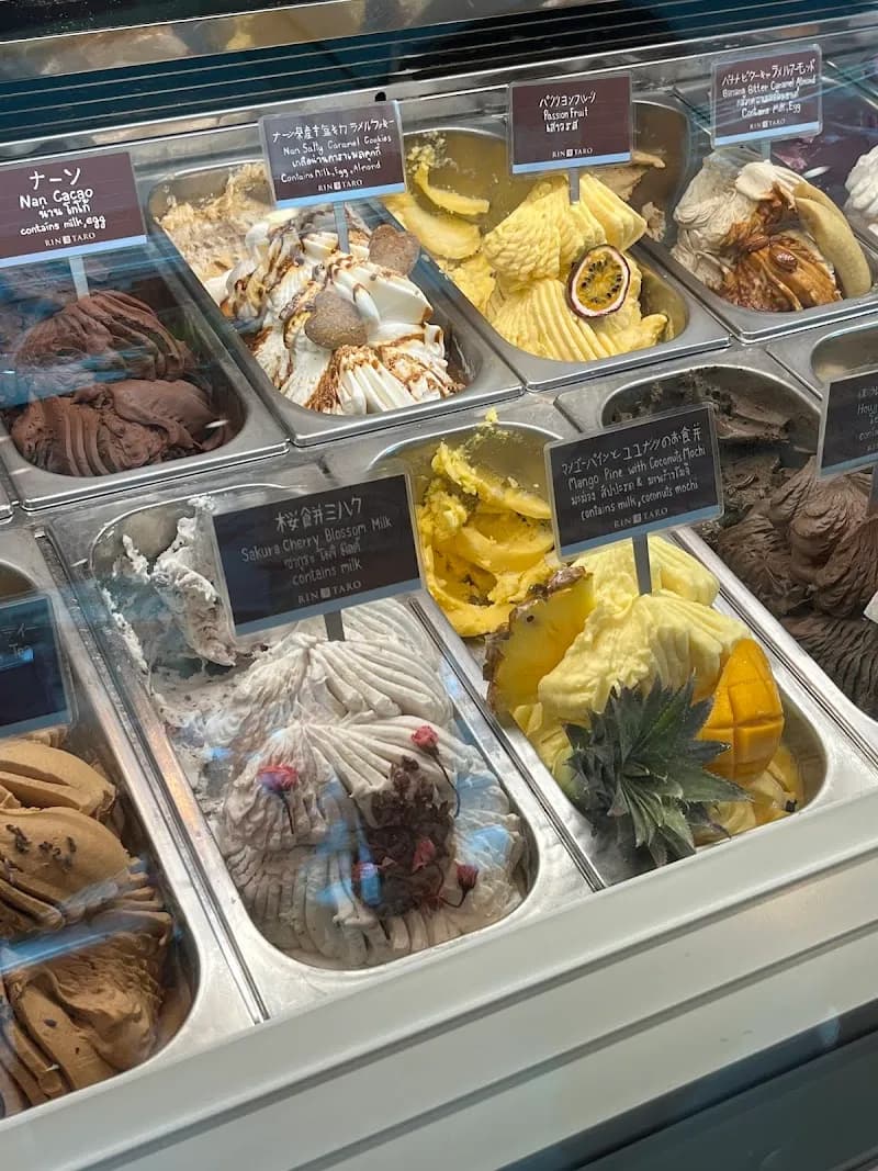 View of Local Ice Cream and Dessert Shops along Rama IX Road in Rama IX, BKK