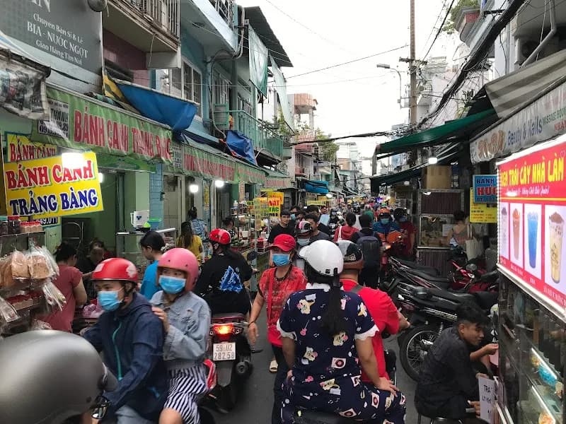 View of Local Market & Family Food Court in Binh Chanh, HCMC