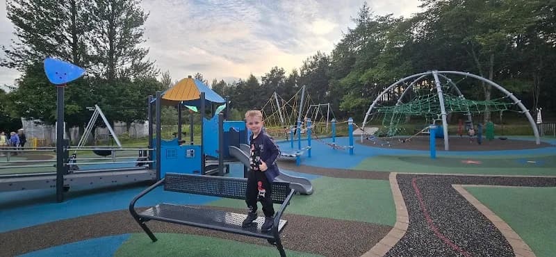 View of Lochmuir Park Play Park in Dunfermline, Scotland