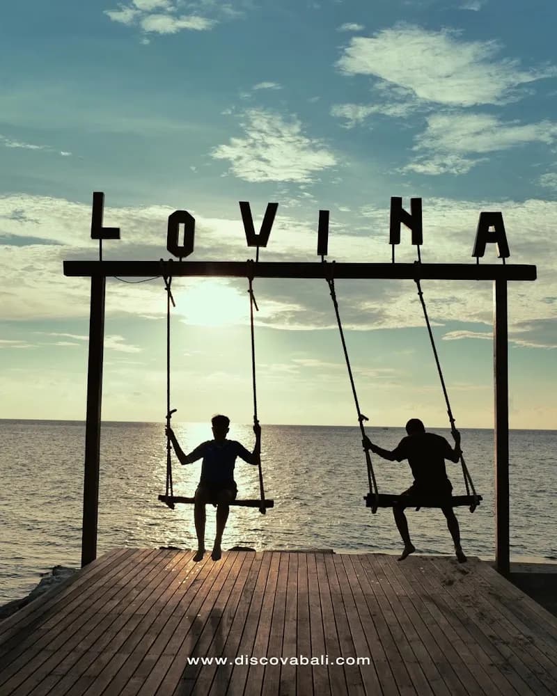 View of Lovina Beach in Lovina, Bali