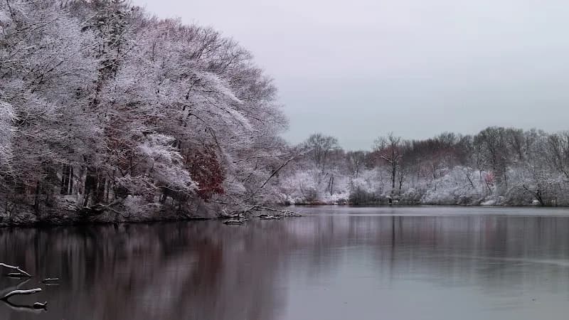 View of Lower Shaker Lake in Shaker Heights, OH