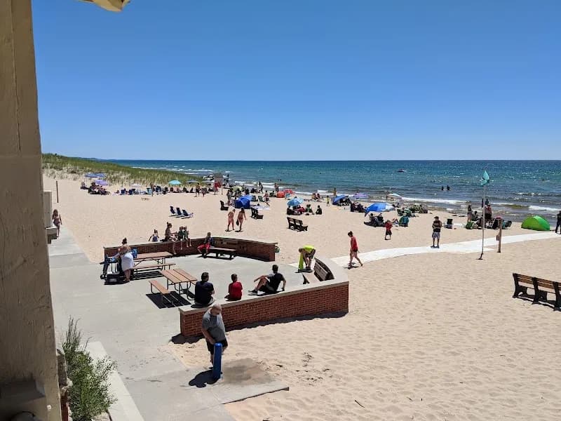 View of Ludington State Park Beach in Ludington, MI