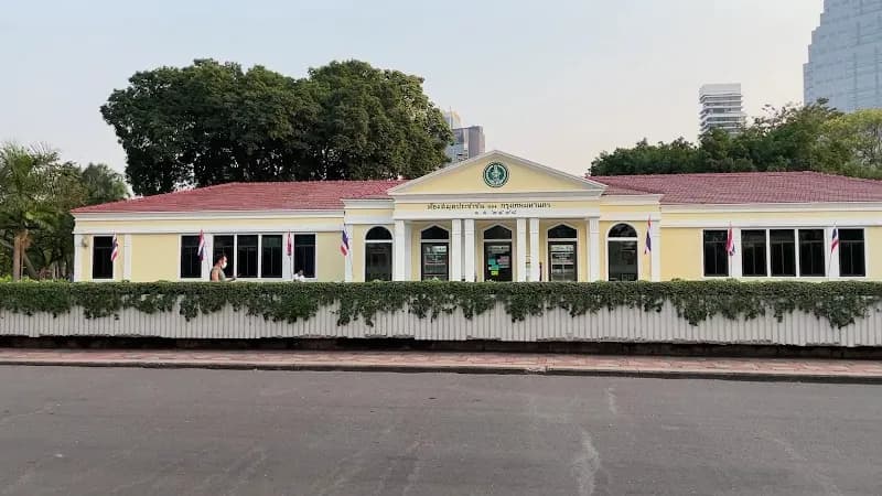 View of Lumpini Park Public Library in Lumphini, BKK