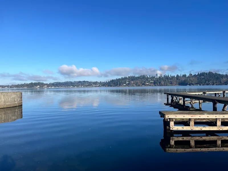 View of Luther Burbank Park in Mercer Island, WA