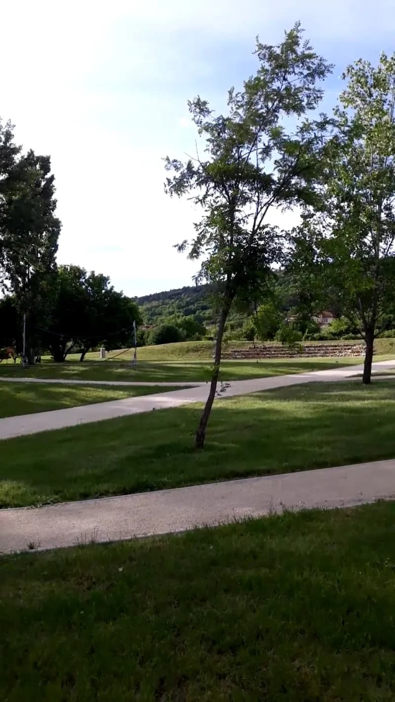 View of Mészkő Park in Óbuda, Budapest