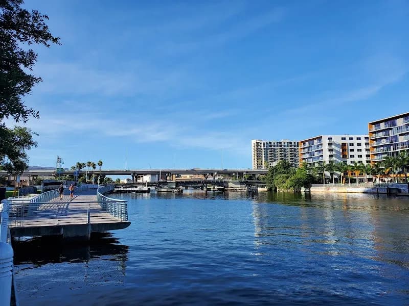 View of MacDill Park on the Riverwalk in South Tampa, FL