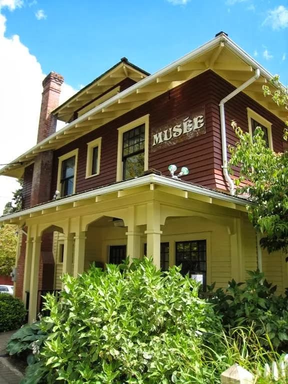View of Mackin House Museum (Coquitlam Heritage Society) in Coquitlam, BC